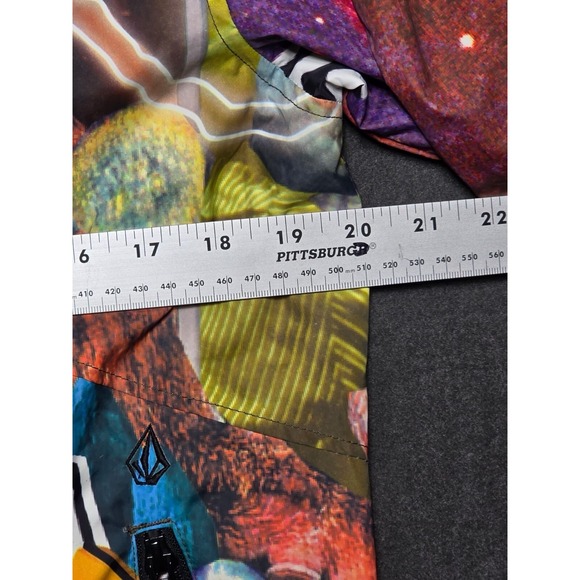 Volcom Jacket Mens Small Windbreaker Full Zip Hooded Lightweight Sub Nation‎ AOP - Picture 8 of 8